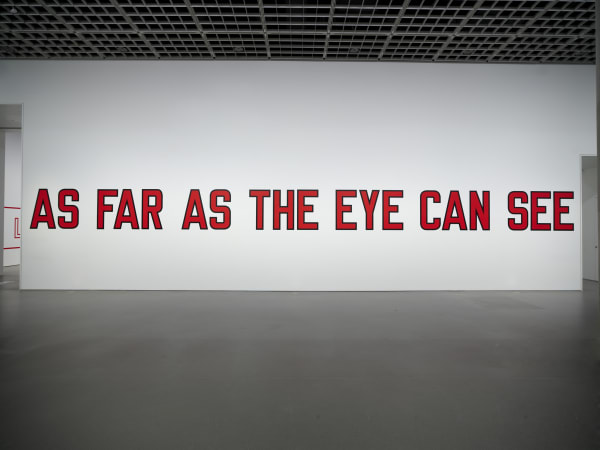 Lawrence Weiner, Under the Sun, 2023, exhibition view. Photo: K2 Studio