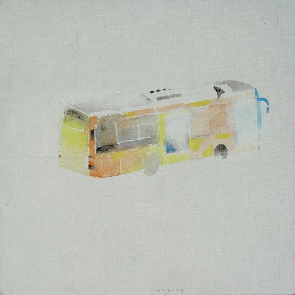 Bus 6 巴士 6, HAN Feng 韩锋, 2009, Acrylic on Canvas 布面丙烯, 35 × 35 cm