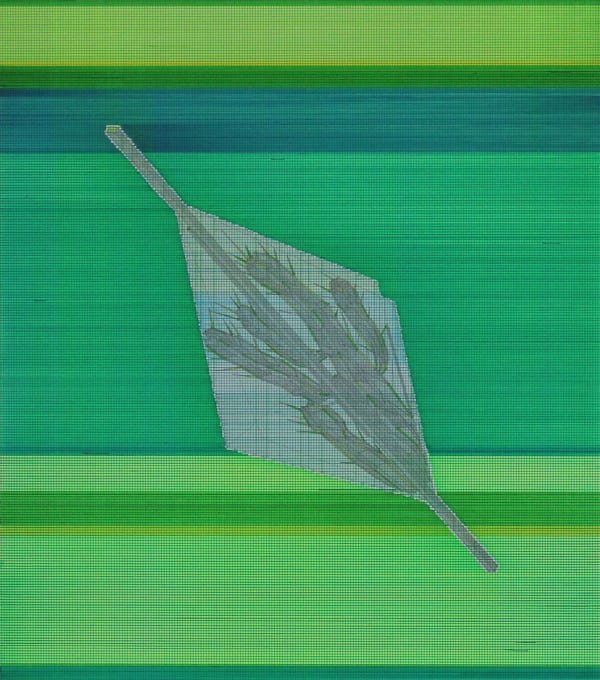 Rhombus and Stick 菱形与木棍, ZHANG Ruyi 张如怡, 2014, Mixed media on paper 综合纸本, 39.5 × 45.2 cm