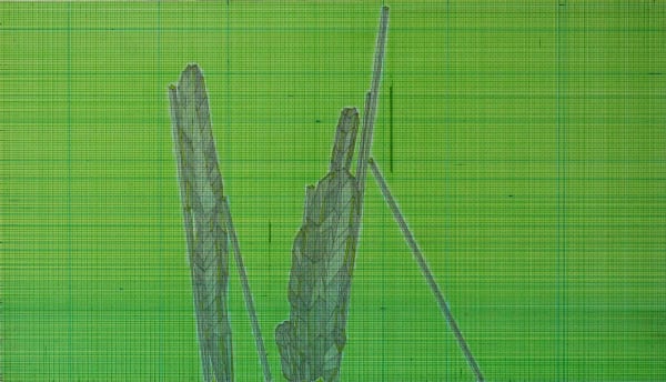 Verdant 绿绿悠悠, ZHANG Ruyi 张如怡, 2014, Mixed media on paper 综合纸本, 19.5 × 34.4 cm