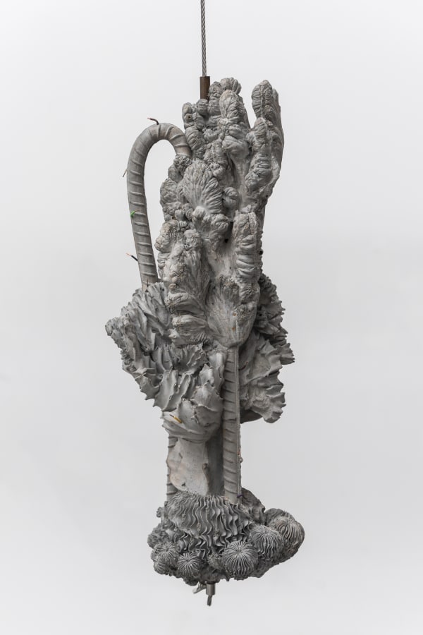 Bycatch the Dust 兼捕尘埃, ZHANG Ruyi 张如怡, 2023. Concrete, rebar, steel wire, electric wires 混凝土、钢筋、钢丝绳、电线, Sculpture 雕塑21 × 18 × 50 cm(H) , 2Ed+1Ap