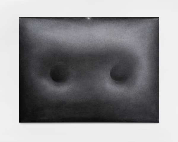 Connector II 连接体II, ZHANG Yunyao 张云垚, 2022. Graphite pencil on felt stretched on panel石墨铅笔毛毡裱于木板, 200 × 264 cm