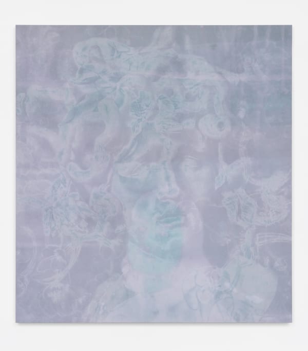 Floating III 浮 III, ZHANG Yunyao 张云垚, 2023. Color pencil and sublimation print on felt and silk 彩色铅笔，升华转印于毛毡、绢, 214 ×...