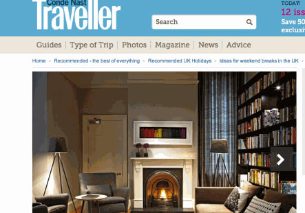 Tracey Bush artwork mentioned in Conde Nast Traveller Magazine
