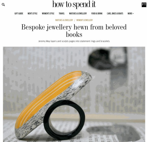 Jeremy May in FT | How to Spend It Online