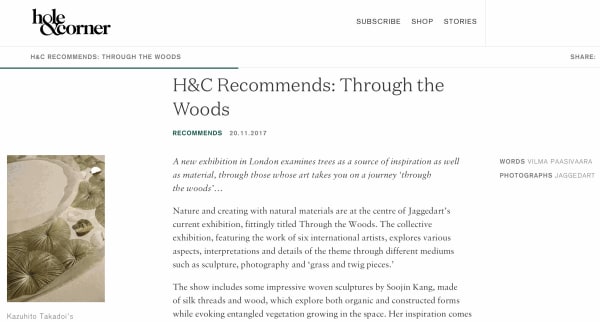 Hole & Corner Recommends: Through the Woods Exhibition