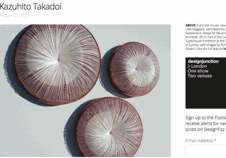 Kazuhito Takadoi featured in DesignFizz