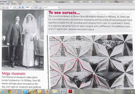 Francisca Prieto's work show in Robert Burns Birthplace Museum