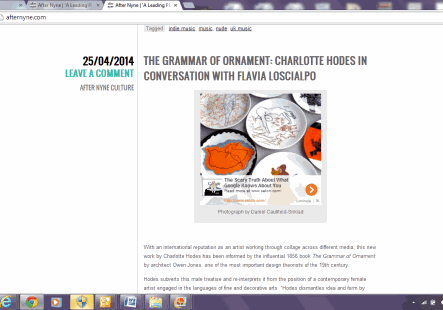 The Grammar of Ornament: Charlotte Hodes in Conversation with Flavia Loscialpo