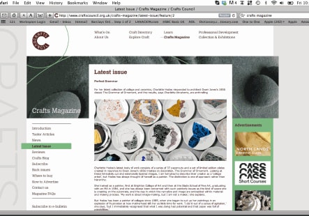 Charlotte Hodes - The Grammar of Ornament in Crafts Magazine