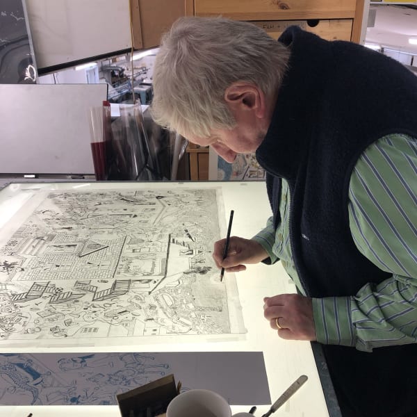 Stone and Zinc Plate (autographic)