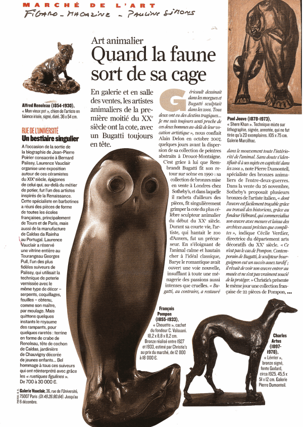 Le Figaro Magazine , Art Animalier - Quand le fauve sort de sa cage