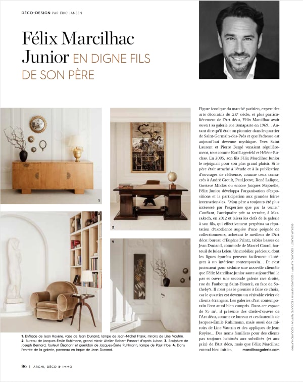 L'EVENTAIL, Félix Marcilhac Junior EN DIGNE FILS DE SON PÈRE