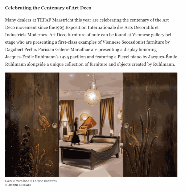 FORBES, Highlights of TEFAF Maastricht