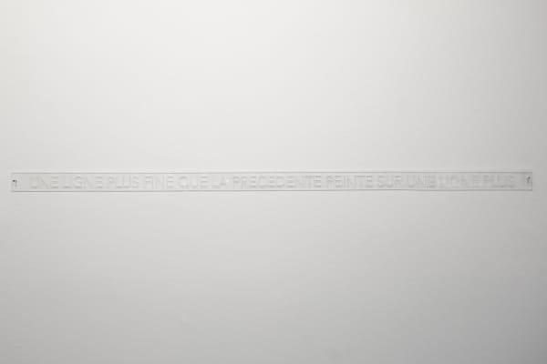 Damien Dion, Une ligne plus fine que la précédente peinte sur une ligne plus..., 2023