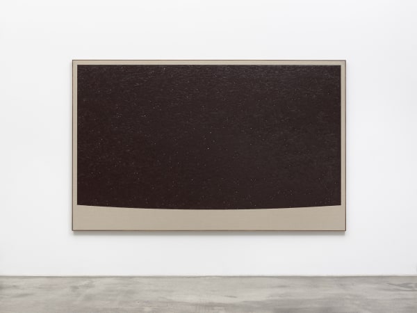 Gale Crater Mars. View East-South-East towards sunset and in direction of Earth. January 1 2100 | 2021, oil on linen with walnut frame 200 x 320 cm, NILS STÆRK, Copenhagen, 2022