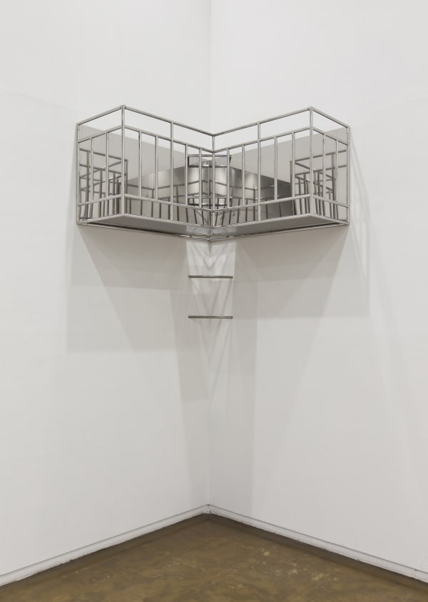 WEB004, 2014, 스테인리스 파이프, 미러판, 162 x 162 x 85 cm
