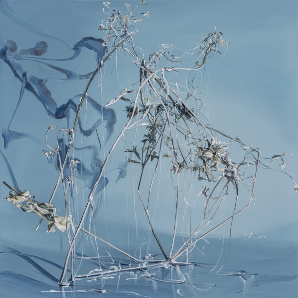 Silver Garden 1, 2022, oil on canvas, 80 x 80cm. Courtesy of Gallery Baton, Photo by Jeon Byung Cheol.