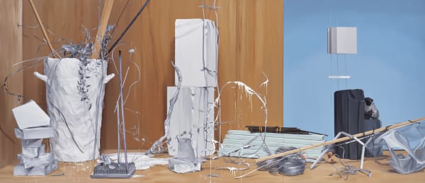 Objects, 2022, oil on canvas, 193.9 x 450 cm