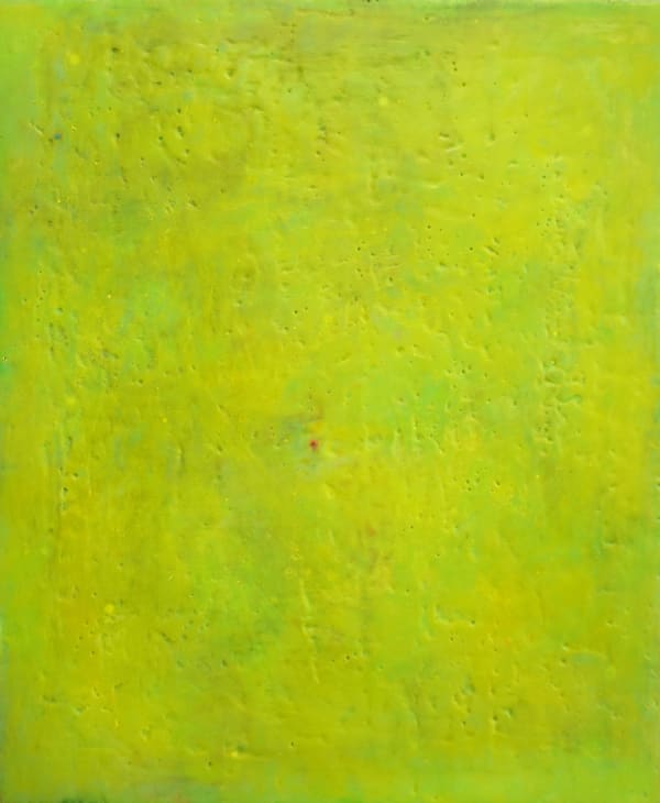 Sour Green, 2022, oil, wax on wood, 53 x 65 cm