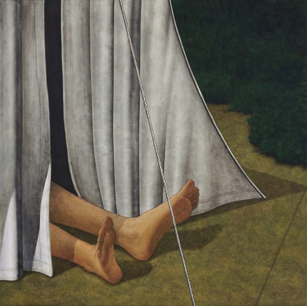 Camping, 2020, acrylic on canvas, 72.7 x 72.7 cm