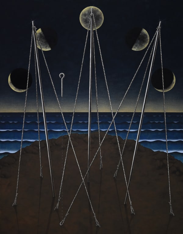 Movement of the moon, 2022, acrylic on canvas, 116.8 x 91 cm