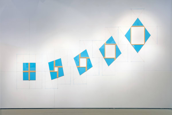 Out of fucus, 2022, color paper, acrylic glass, wood frame, dimensions variable