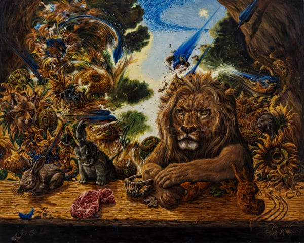 Bae Yoon Hwan, Where are the Humans, 2023, oil, acrylic on canvas, 162.2 x 130.3 cm