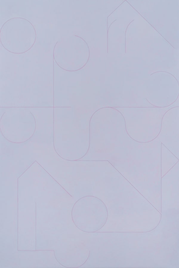 Hoh Woo Jung, Variation Pattern III, 2022, oil, colored pencil on canvas, 192 x 130 cm
