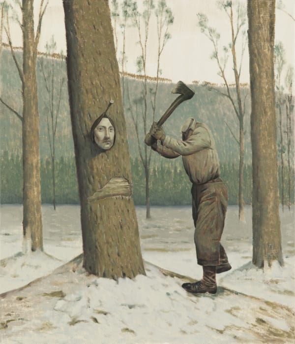 Corporal Punishment, 2024, oil on canvas, 53 x 45.5 cm