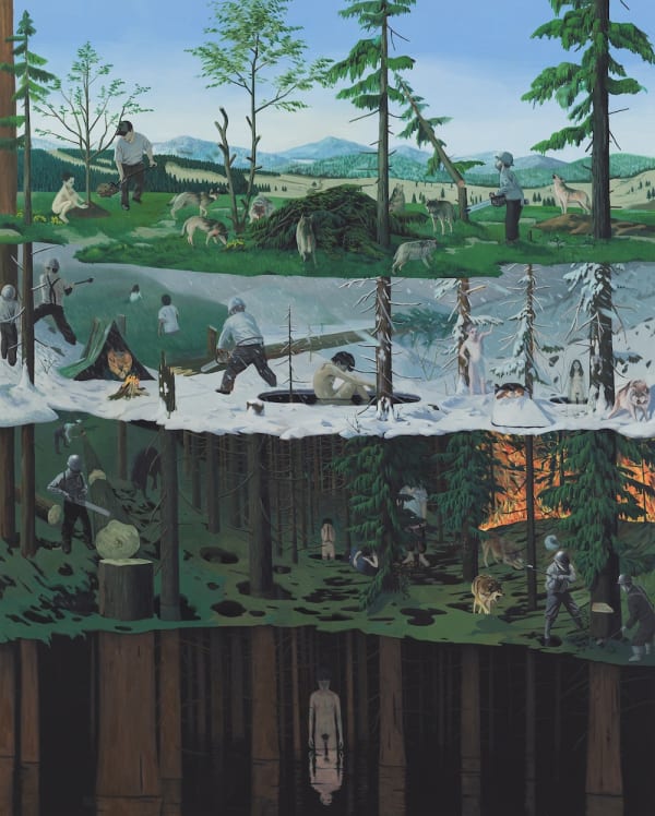 Penetration, 2021, oil on canvas, 228 x 131 cm