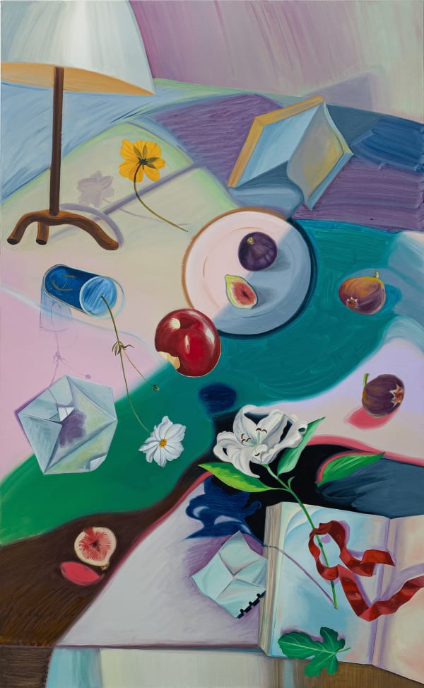 Damask Hour, 2022, oil on canvas, 130 x 89 cm