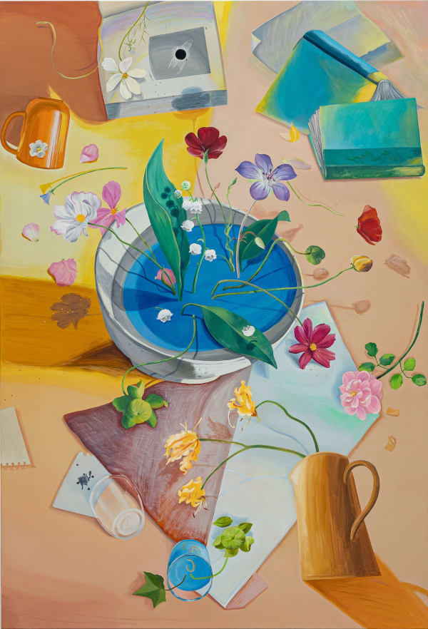Damask Hour, 2022, oil on canvas, 130 x 89 cm