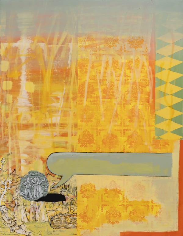 Mirror of Narcissus, 2022, acrylic, ink on canvas, 116.8 x 91 cm