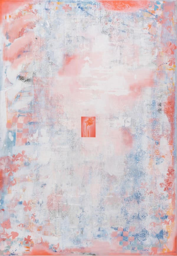 Noitcelfer IX, 2022, acrylic, ink on canvas, 162.2 x 112.1 cm