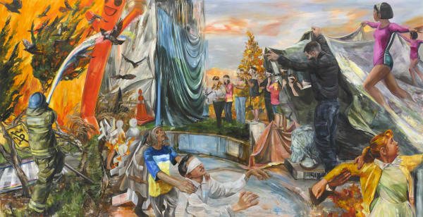A Song for the Unseen, 2020, oil on linen, 190 x 370 cm, Robert and Renee Drake Collection