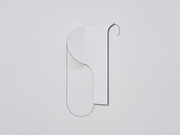 Folding Drawing #63, 2022, wood panel, paint, wire, 31.5 x 18.5 x 5.5 cm