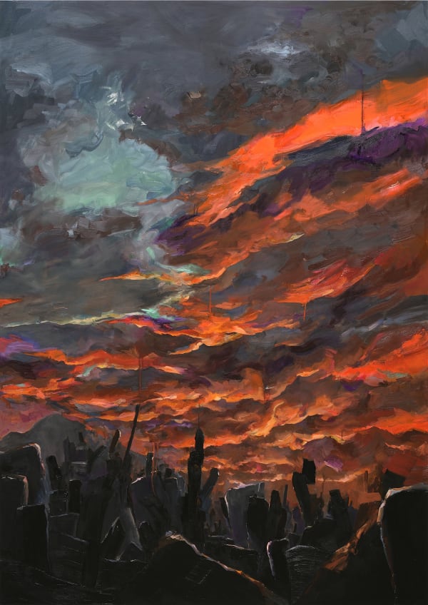 Call it a day, 2022, oil on canvas, 227.3 x 162.2 cm