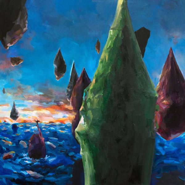 Hanging-Units, 2022, oil on canvas, 97 x 97 cm