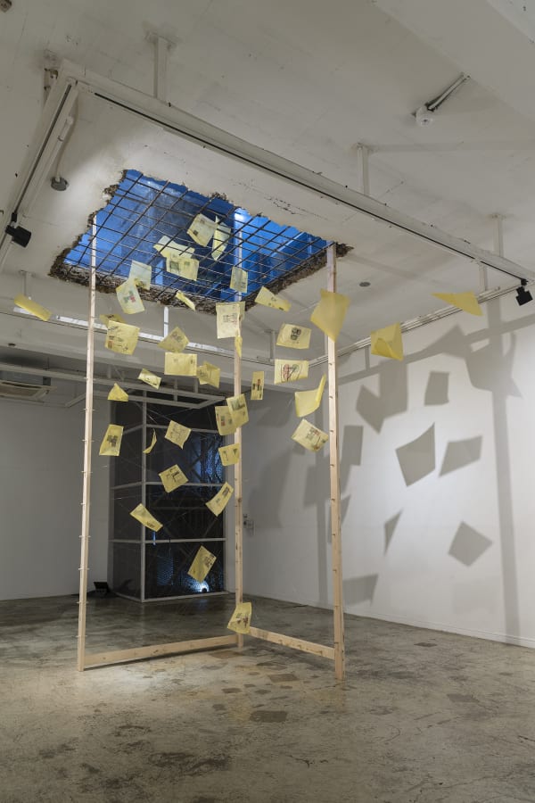 Installation view: Ears Running, Feet Hearing, Bottom Flowing, Art District_p, 2021