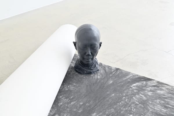 Untitled Part(Head), 2023, wax, life casting, 30.5 x 19.5 x 22 cm
