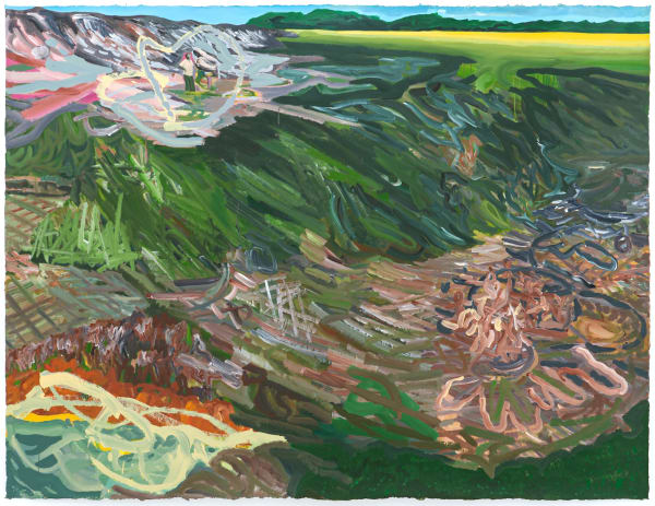 Land, 2020, acrylic on paper, 195 cm x 255 cm