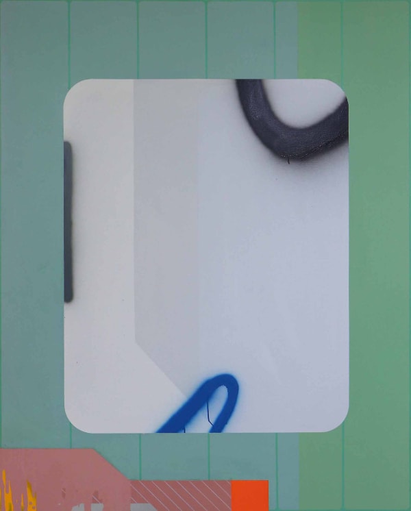 Emerald Sequence, 2016, acrylic, spray on canvas, 162.2 x 130.3 cm
