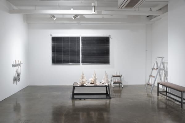 Fine Art Particle, 2018, paper, graphite, aluminum, steel, wood, dimensions variable