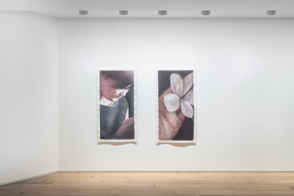 Installation view: Yang Yoo Yun, Nostalgics on Realities, Thaddaeus Ropac London, 2024, Courtesy of Thaddaeus Ropac Gallery