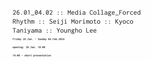 이영호, Media Collage_Forced Rhythm | Liebig12