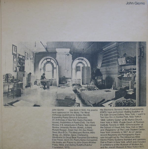 eliot elisofon, John Giorno in his studio, 1971