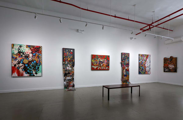 Installation view of our 2022 exhibition Danny Simmons: The Long and Short of It at Westwood Gallery NYC