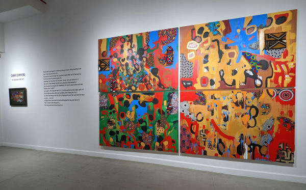 Installation view of our 2022 exhibition Danny Simmons: The Long and Short of It at Westwood Gallery NYC