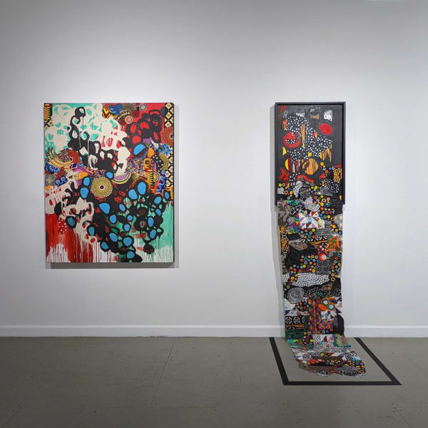 Installation view of our 2022 exhibition Danny Simmons: The Long and Short of It at Westwood Gallery NYC